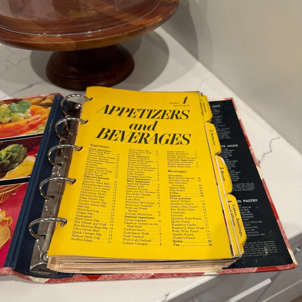Vintage Better Homes and Gardens New Cook Book Red Gingham Plaid Binder 1960s